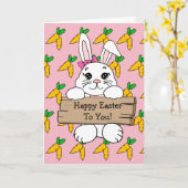 Gepersonaliseerd Gelukkig Pasen en Gerechten met G Kaart (Gele Bloem)