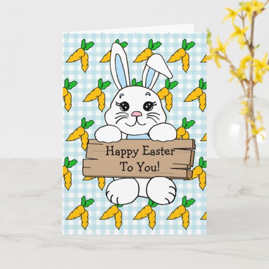 Gepersonaliseerd Gelukkig Pasen en Recept voor Gef Kaart (Gele Bloem)