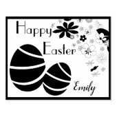 Gepersonaliseerd Gelukkig Pasen Rubberstempel (Afrduk)