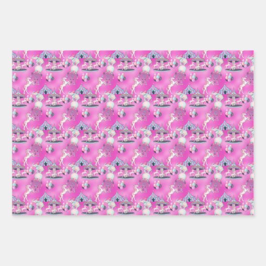 Gepersonaliseerd Gelukkig Verjaardagscircus Inpakpapier Vel (Voorkant 2)