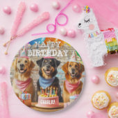 Gepersonaliseerd Gelukkige Verjaardag Hond Papier  Papieren Bordje (Feest)