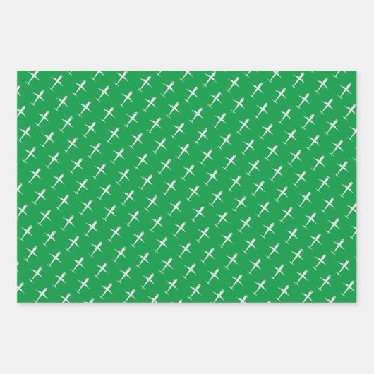 Gepersonaliseerd Gelukkige Verjaardag Vliegtuig Ir Inpakpapier Vel (Voorkant 3)