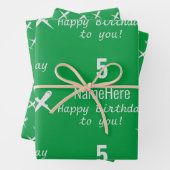 Gepersonaliseerd Gelukkige Verjaardag Vliegtuig Ir Inpakpapier Vel (In situ)