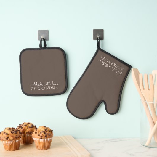 Gepersonaliseerd gemaakt met liefde Modern Simple Ovenwant & Pannenlap Set (Insitu(Ophanging))