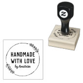 Gepersonaliseerd gemaakt met liefde rubberstempel (Gestempeld)