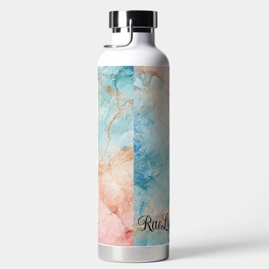 Gepersonaliseerd gemarmerd waterfles (Rechts)