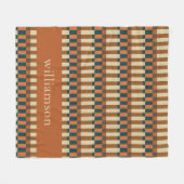 Gepersonaliseerd geometrisch controlepatroon in de fleece deken (Voorkant (Horizontaal))