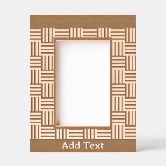 Gepersonaliseerd geometrisch gegraveerd hout Afbee (Voorkant)