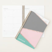 Gepersonaliseerd geometrisch kleurenblok planner (Display)