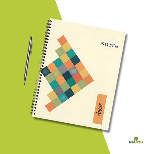 Gepersonaliseerd geometrisch Notitieboek - Terug n