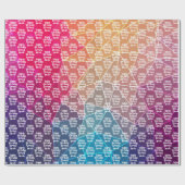 Gepersonaliseerd geometrisch verjaardagswikkelpapi cadeaupapier (Vlak)