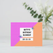 Gepersonaliseerd - Geometrische verjaardag Opslaan Briefkaart (Staand voorkant)