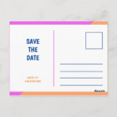 Gepersonaliseerd - Geometrische verjaardag Opslaan Briefkaart (Achterkant)