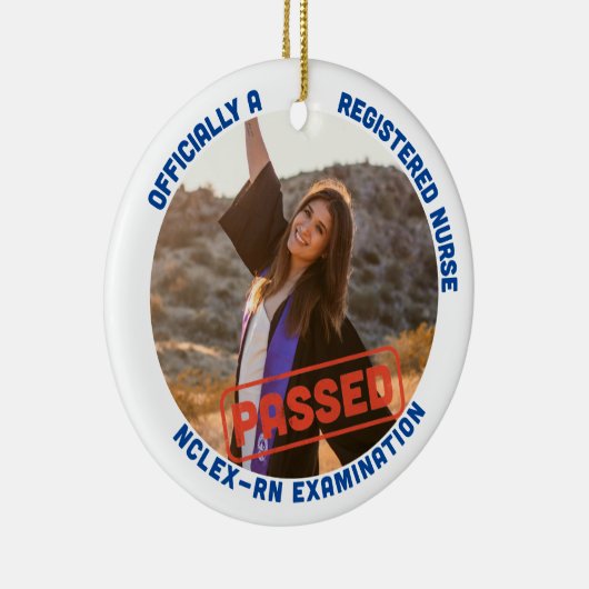 Gepersonaliseerd gepasseerd NCLEX-RN officieel een Keramisch Ornament (Rechts)