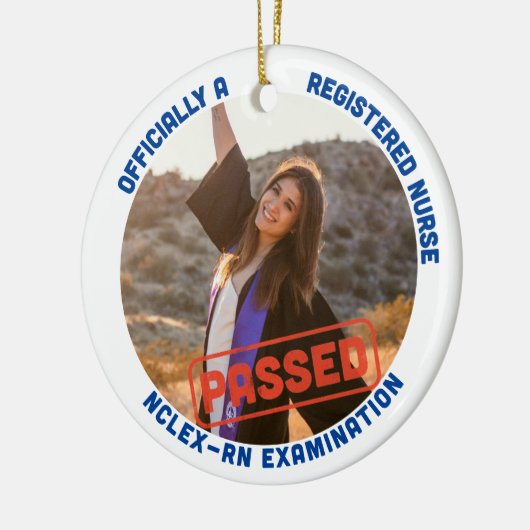 Gepersonaliseerd gepasseerd NCLEX-RN officieel een Keramisch Ornament (Links)