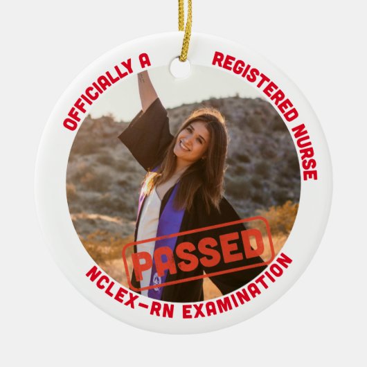 Gepersonaliseerd gepasseerd NCLEX-RN officieel een Keramisch Ornament (Voorkant)