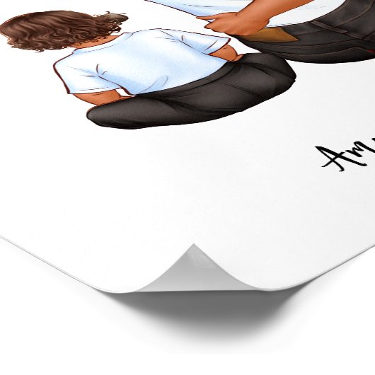 Gepersonaliseerd Gepersonaliseerd Familieportret P Poster (Hoek)