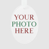 Gepersonaliseerd gepersonaliseerde foto dubbelzijd ornament (voorkant)