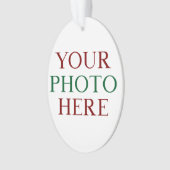 Gepersonaliseerd gepersonaliseerde foto dubbelzijd ornament (voorkant)