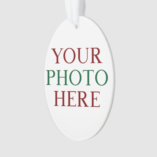 Gepersonaliseerd gepersonaliseerde foto dubbelzijd ornament (voorkant)