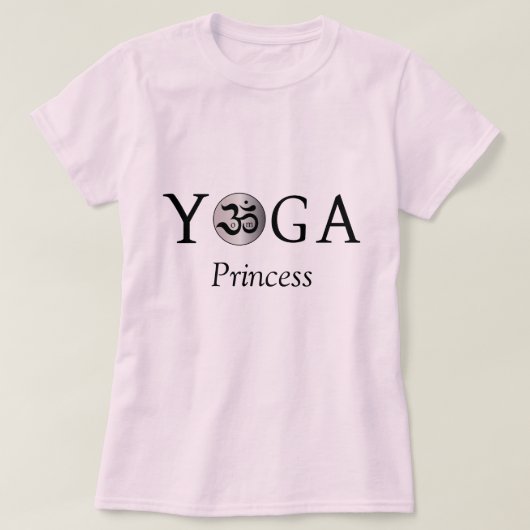Gepersonaliseerd gepersonaliseerde Om yoga prinses T-shirt (Design voorkant)