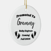 Gepersonaliseerd gepromoveerd tot grootouder Ornam Keramisch Ornament (Rechts)