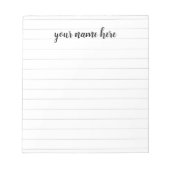 Gepersonaliseerd geregeerd Notitieblok (Voorkant)