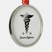 Gepersonaliseerd: Geregistreerd zurzenornament Metalen Ornament (Rechts)