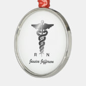 Gepersonaliseerd: Geregistreerd zurzenornament Metalen Ornament (Links)