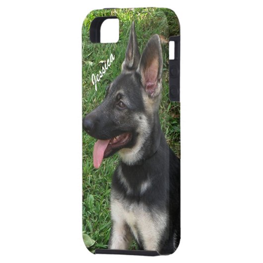 Gepersonaliseerd: German Shepherd iPhone 5 Hoesje (Achterkant Links)