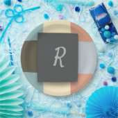 gepersonaliseerd geruit papieren bordje (Feest)