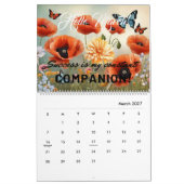 Gepersonaliseerd geschenk, 2 jaar bloemen papaver  kalender (Mar 2027)
