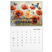 Gepersonaliseerd geschenk, 2 jaar bloemen papaver  kalender (Mar 2026)