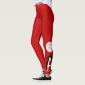 Gepersonaliseerd Geschenk met Deense Vlag Wilde Di Leggings (Links)