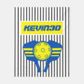 Gepersonaliseerd geschenk Pickleball speler nummer Fleece Deken (Voorkant)