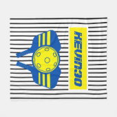 Gepersonaliseerd geschenk Pickleball speler nummer Fleece Deken (Voorkant (Horizontaal))