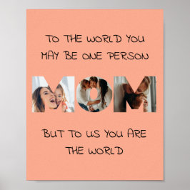 Gepersonaliseerd geschenk voor MOM Photo Collage P Poster