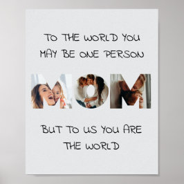 Gepersonaliseerd geschenk voor MOM Photo Collage P Poster