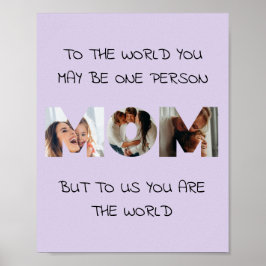 Gepersonaliseerd geschenk voor MOM Photo Collage P Poster
