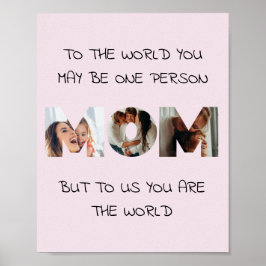 Gepersonaliseerd geschenk voor MOM Photo Collage P Poster