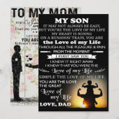 Gepersonaliseerd geschenk voor zoon | Beste cadeau Feestdagenkaart (Voorkant / Achterkant)