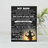 Gepersonaliseerd geschenk voor zoon | Beste cadeau Feestdagenkaart (Staand voorkant)