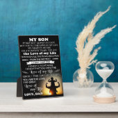 Gepersonaliseerd geschenk voor zoon | Beste cadeau Fotoplaat (Zijkant)