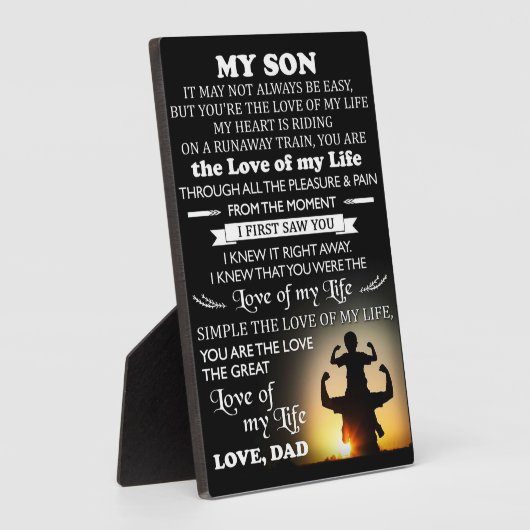 Gepersonaliseerd geschenk voor zoon | Beste cadeau Fotoplaat (Zijkant)