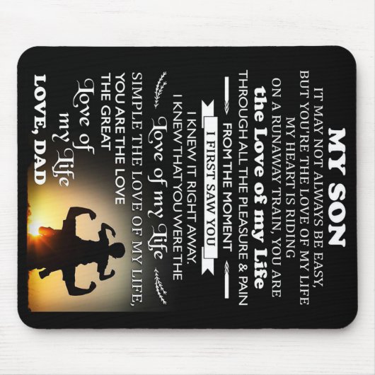 Gepersonaliseerd geschenk voor zoon | Beste cadeau Muismat (Voorkant)