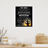 Gepersonaliseerd geschenk voor zoon | Beste cadeau Poster (Keuken)