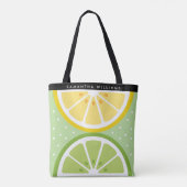 Gepersonaliseerd gesneden tropisch fruit zomer tote bag (Achterkant)