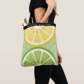 Gepersonaliseerd gesneden tropisch fruit zomer tote bag (Dichtbij)