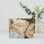 Gepersonaliseerd/gesteente, doorgaan briefkaart (Staand voorkant)