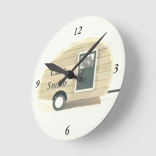 Gepersonaliseerd gestroomlijnde trappelkamper ronde klok (Hoek)